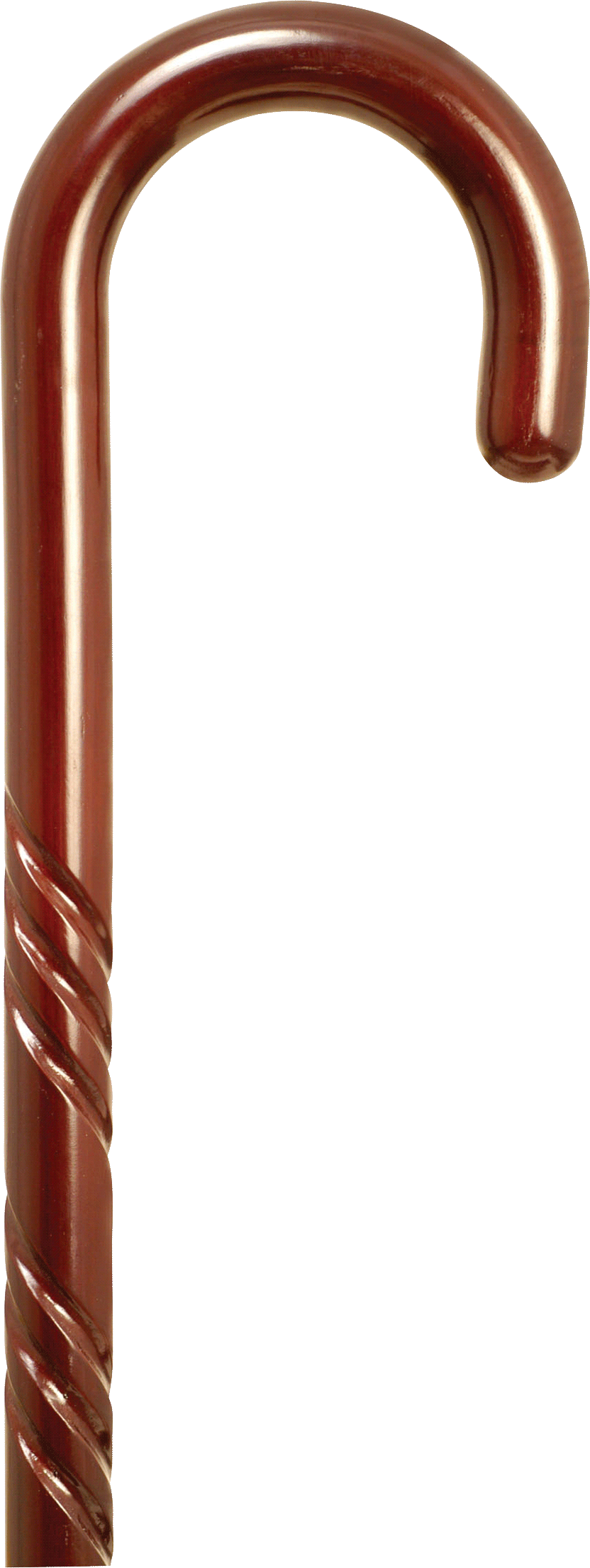 Spiral Tourist Handle Cane, Rose Stain, 36" - 37" 1 Each