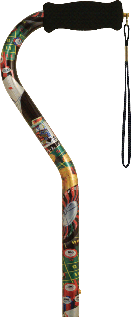 Offset Handle Cane, Casino 1 Each