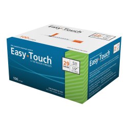 EasyTouch Insulin Syringe 29G x 1/2" Needle Length, 1/2cc Volume