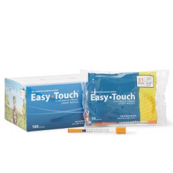 EasyTouch Insulin Syringe 31G x 5/16" Needle Length, 1/2cc Volume