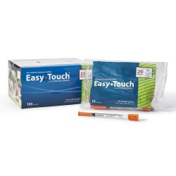 EasyTouch Insulin Syringe 29G x 1/2" Needle Length, 1cc Volume