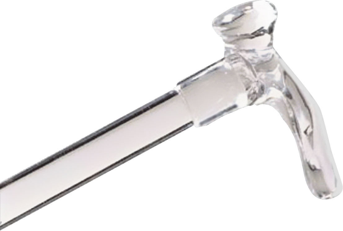Contour Left Handle Lucite Cane, Clear, 7/8" dia. 1 Each
