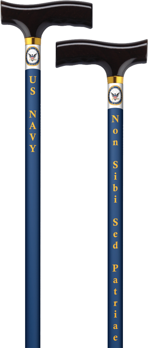 Straight Cane with Fritz Handle, US Navy 1 Each