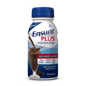 Ensure Plus Ready-to-Drink Rich Dark Chocolate Retail 8 oz Bottle, Gluten-free, Low Residue