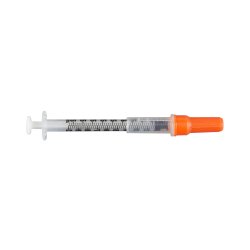 Monoject Insulin Safety Syringe with 29G x 1/2" L Needle and Accu-tip