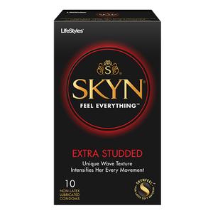 LifeStyles Skyn Feel Everything Extra Studded Contraceptive Condom, 22 Count