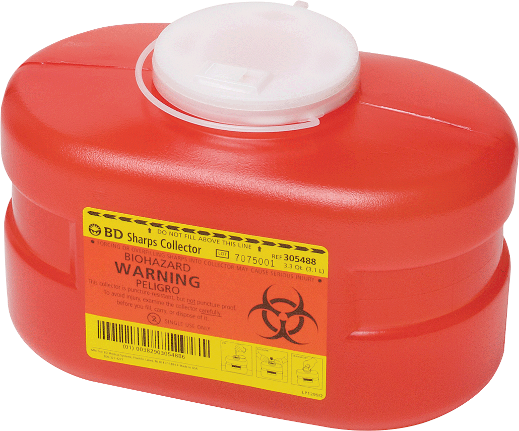 Multi-Use 1 Piece Sharps Container 3.3 Qts 1 Each