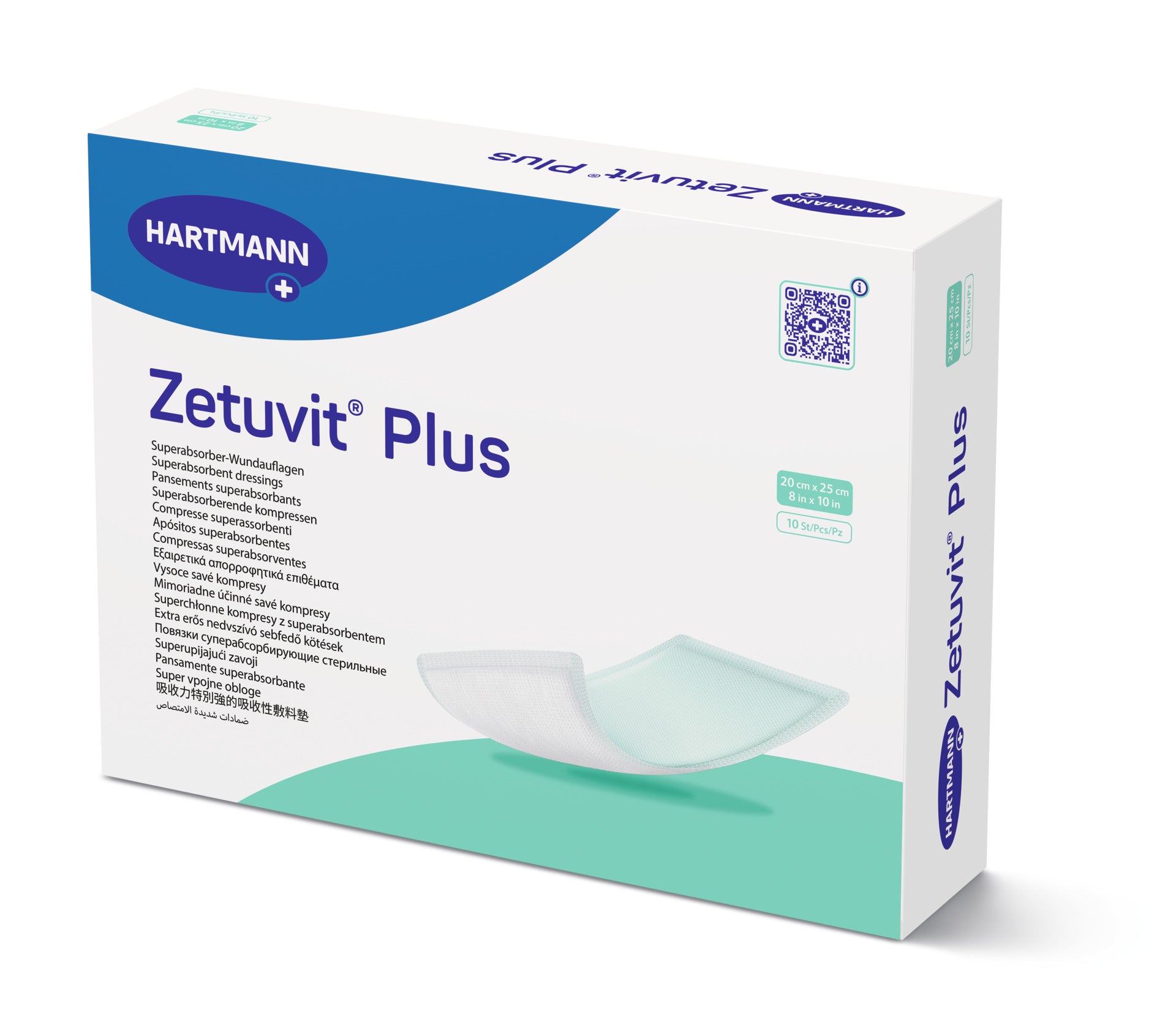 Hartmann Zetuvit® Plus Superabsorbent Dressing Non Adhesive Pad Box of 10