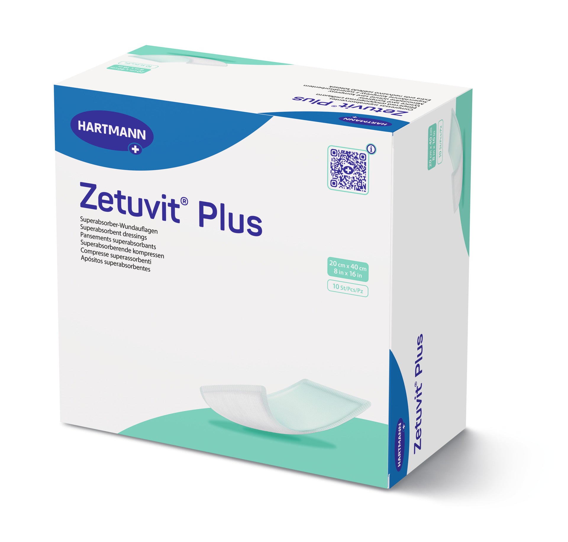 Hartmann Zetuvit® Plus Superabsorbent Dressing Non Adhesive Pad Box of 10