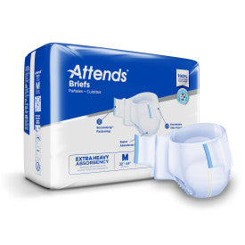 Attends Brief, Extra Heavy Absorbency, Medium, 32" - 44" 25 Pack