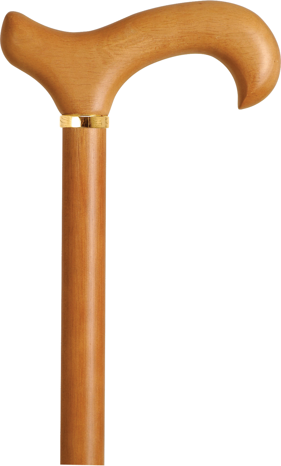 Men's Derby Handle Wood Cane, Natural Stain 1 Each