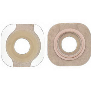New Image 2-Piece Precut Flat FlexWear Skin Barrier 1" with Tape Border 5 Box