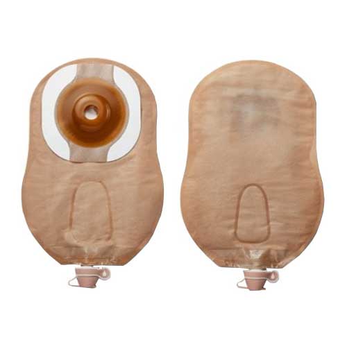 Premier Convex Flextend Urostomy Pouch With Belt Tabs 1-1/2" (38mm) Pre-Cut With Tape, Beige 5 Box