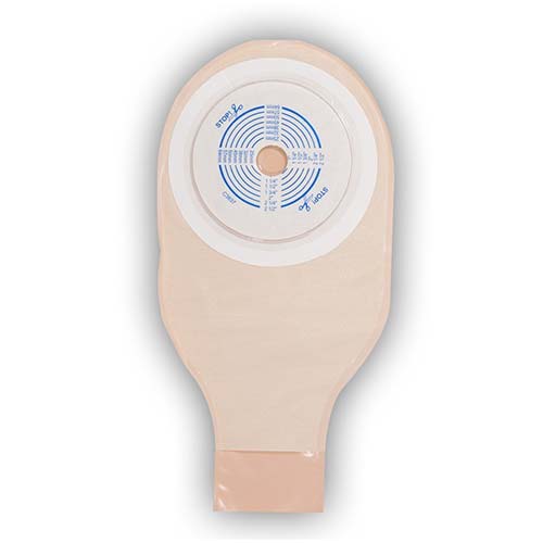 ActiveLife 1-Piece Drainable Pouch Cut-to-Fit 3/4" to 2-1/2" with Durahesive Plus, Opaque 10 Box
