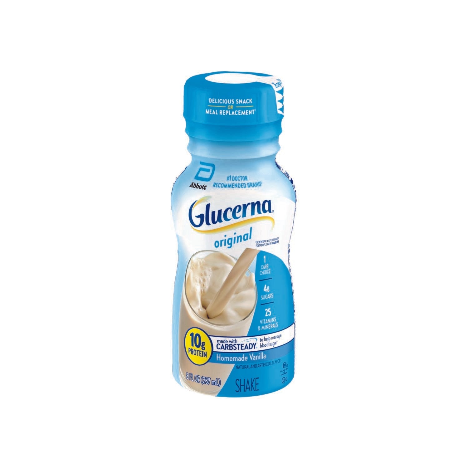 Glucerna Shake Ready-to-Drink Homemade Vanilla with Carb Steady 237mL Bottle
