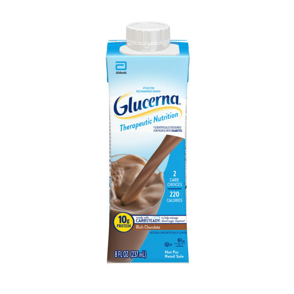 Glucerna Therapeutic Nutrition Shake, Rich Chocolate, 8 oz Bottle