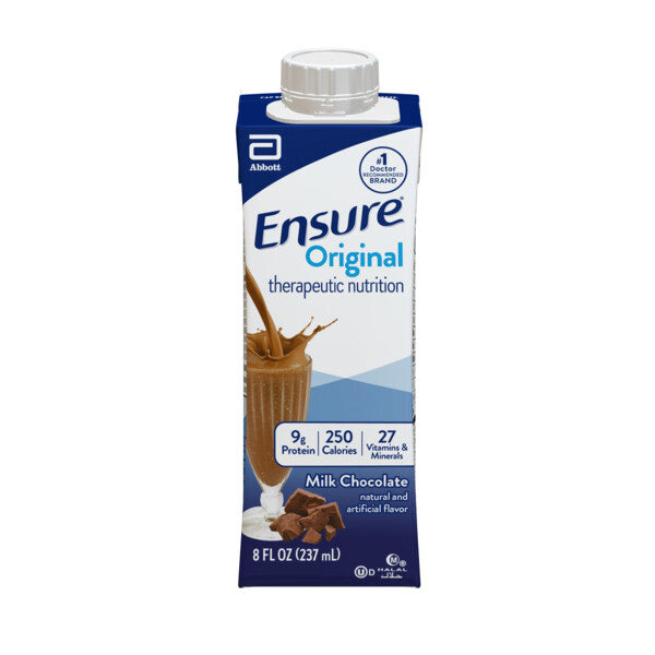 Ensure Original Therapeutic Nutrition Shake Milk Chocolate 8 oz. Carton Institutional
