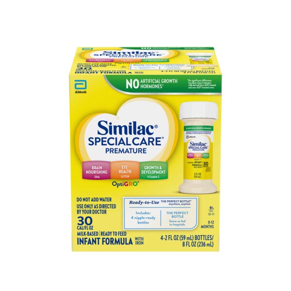 Similac Special Care 30 with Iron, Ready-To-Feed 2 oz., Unflavored, Retail