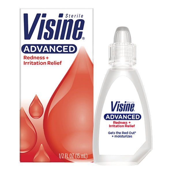 Visine Red Eye Redness Reliever Eye Drops Lubricant Hydrating Comfort, 0.5 fl oz 1 Each