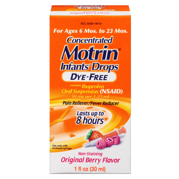 Motrin Pain Reliever/Fever Reducer, Infants' Drops, Berry Flavor, 1 oz 1 Each