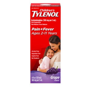 Children's Tylenol Oral Suspension Liquid, Grape Splash, 4 fl oz 1 Each