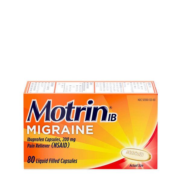 Motrin IB Migraine Liquid Filled Caps, 200 mg, 80 ct 1 Each