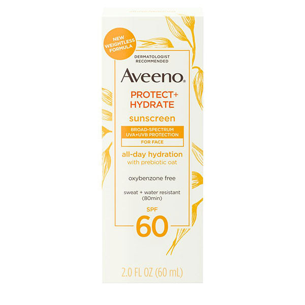 Aveeno Protect + Hydrate Sunscreen Face Lotion, SPF 60, 2 oz 1 Each