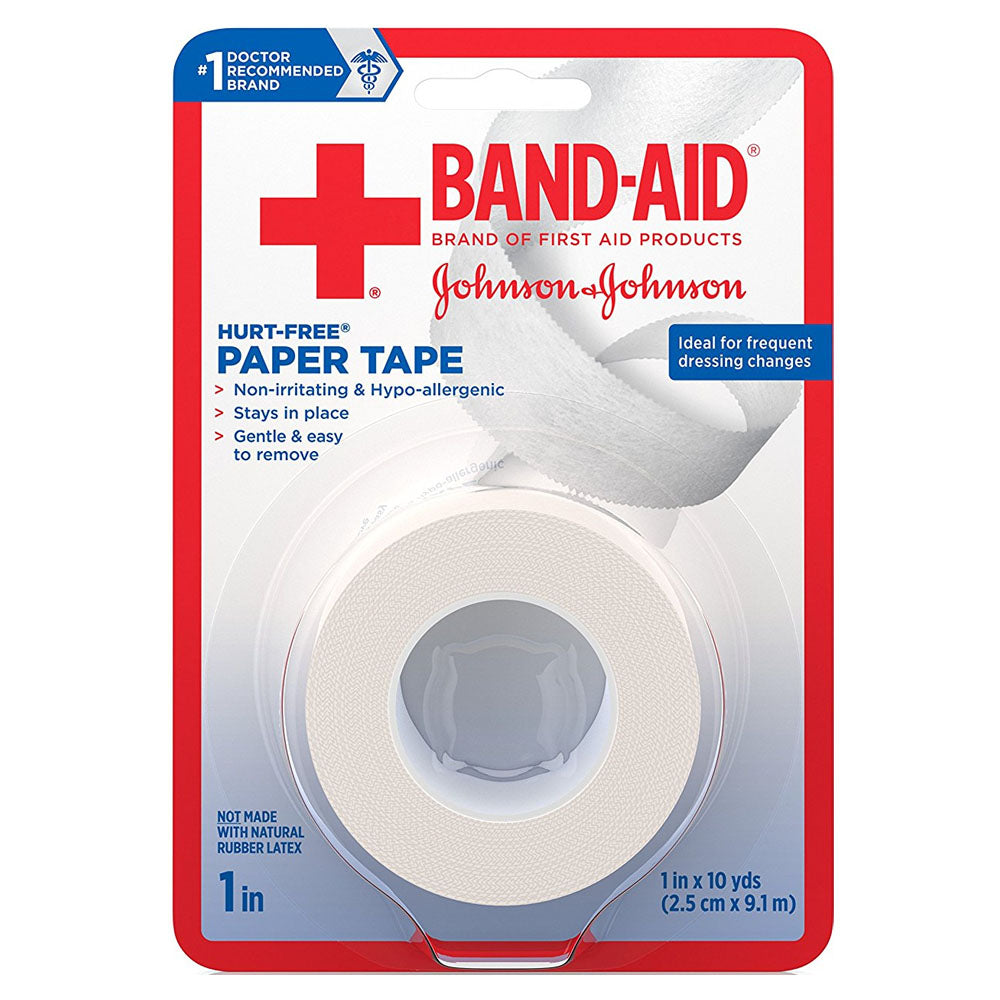 Band-Aid First Aid Hurt-Free Paper Tape, 1" x 10 yards 1 Each