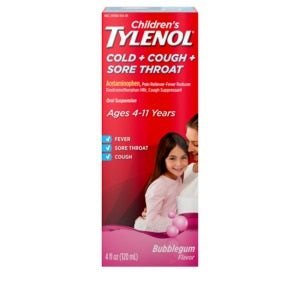 Children's Tylenol Cold + Cough + Sore Throat, Bubblegum Flavor, 4 fl oz 1 Each