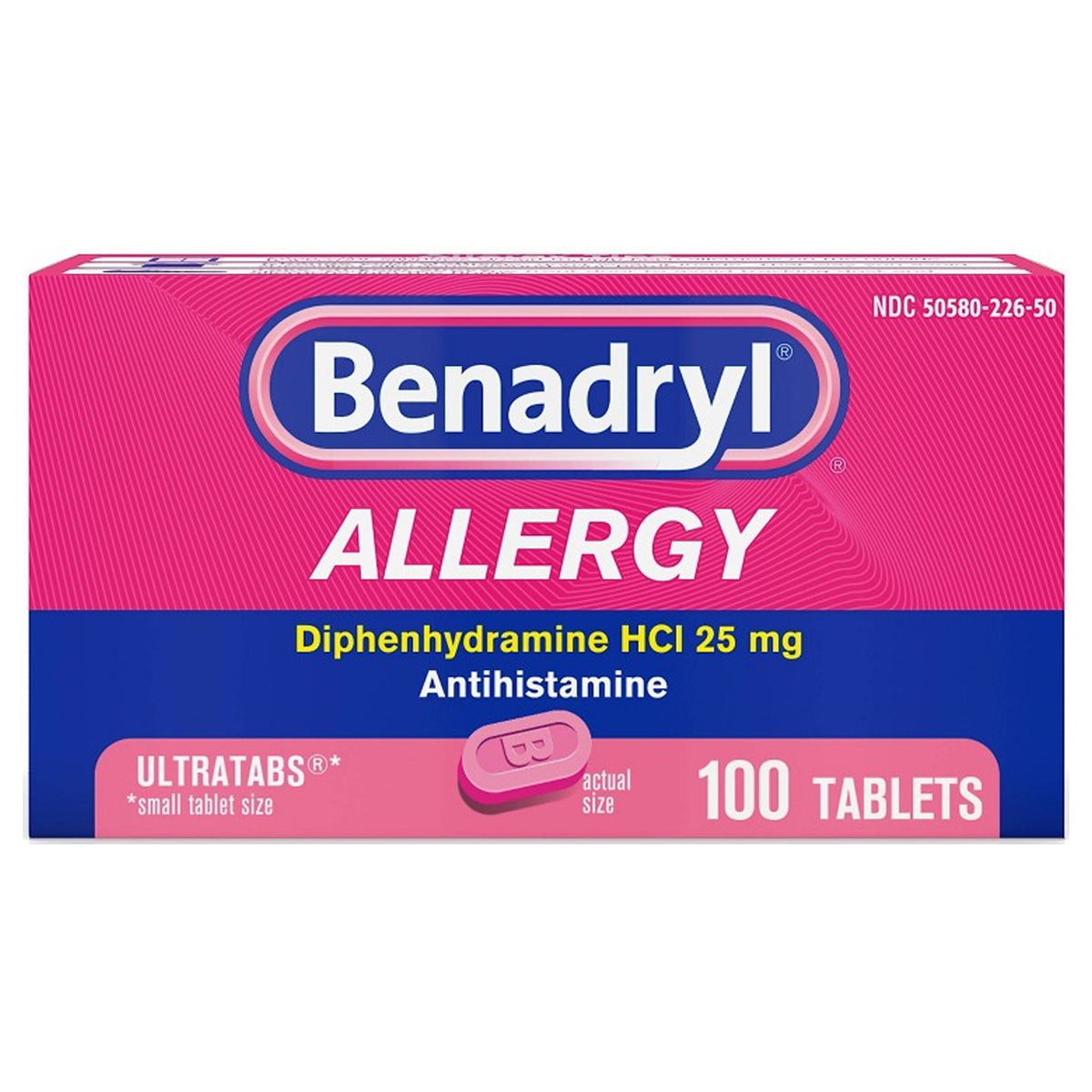 Benadryl Ultra Allergy Relief Tablets, 100 ct 1 Each