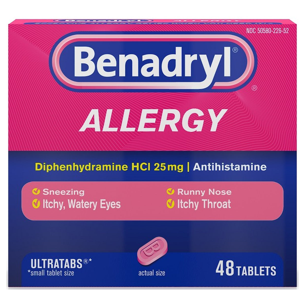 Benadryl Ultra Allergy Relief Tablets, 48 ct 1 Each