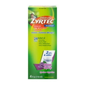 Children's Zyrtec 1mg Grape Syrup, 4 fl oz 1 Each