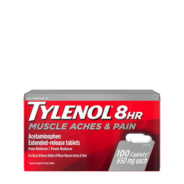 Tylenol 8 HR Muscle Aches and Pain Caplets, 100 ct 1 Each
