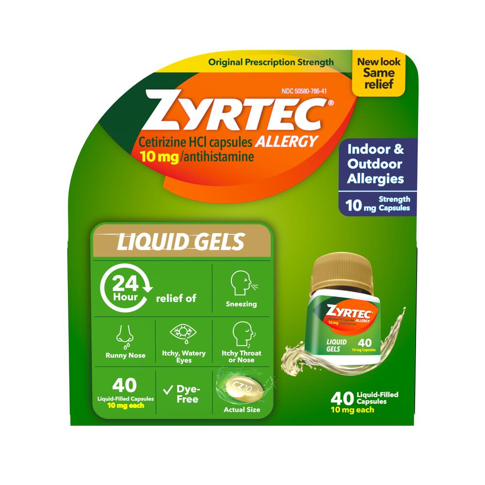 Adult ZYRTEC 10mg Liquid Gels, 40 ct