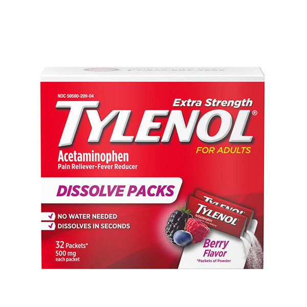 Tylenol Children's Pain and Fever Powder Packs, Berry Flavor, 32 ct 1 Each