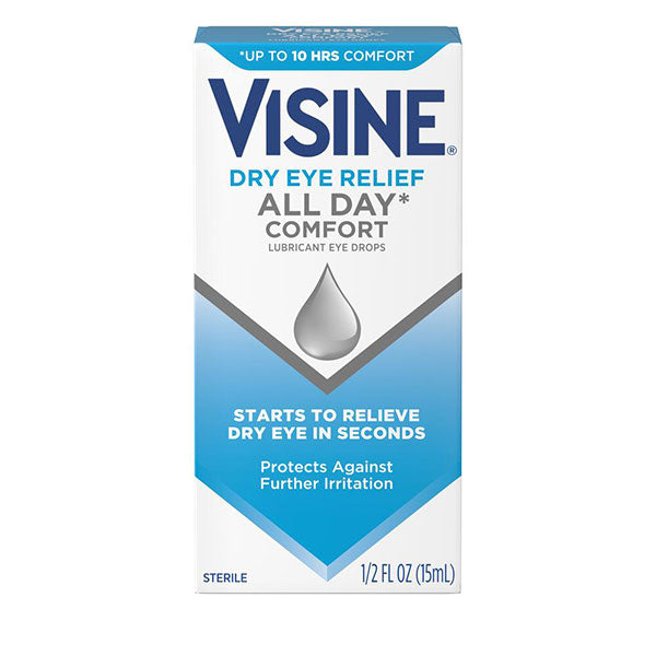 Visine All Day Comfort Dry Eye Relief Lubricant Drops, 0.5 fl oz 1 Each