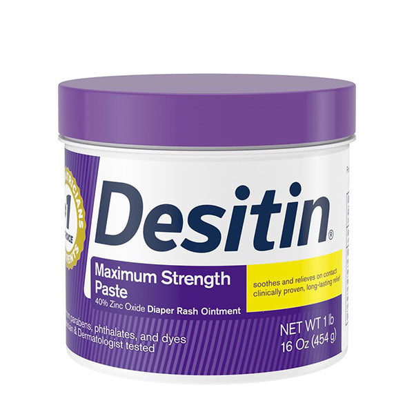 Desitin Maximum Strength Zinc Oxide Diaper Rash Paste Jar 16 oz