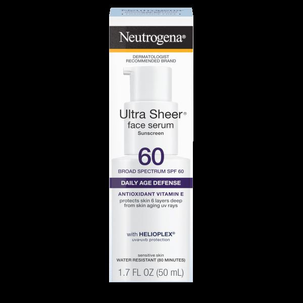 Neutrogena Ultra Sheer Face Serum, SPF 60, 1.7 Oz 1 Each