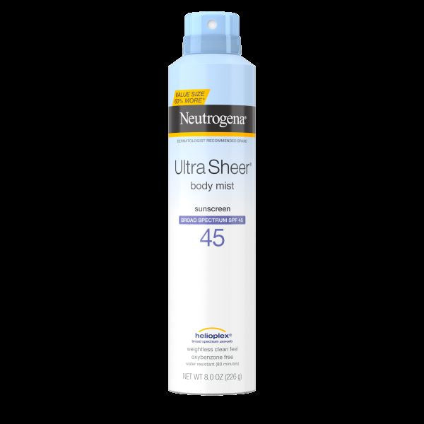 Neutrogena Ultra Sheer Sunscreen C-Spray, SPF 45, 8 oz 1 Each
