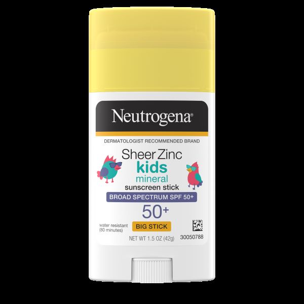 Neutrogena Sheer Zinc Kids Mineral Sunscreen Stick, SPF 50+, 1.5 oz 1 Each