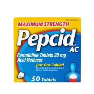 Maximum Strength PEPCID AC Tablet, 50 Count 1 Each