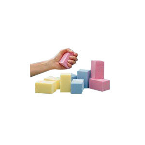 Temper Foam R-Lite Foam Blocks Pink, 1-3/4" x 1-3/4" x 3" 32 Pack