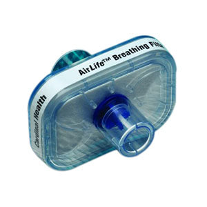 AirLife High Efficiency Respiratory Filter with Diffuser, 22/15mm Male/Female and 22mm Female ISO Connectors 50 Case