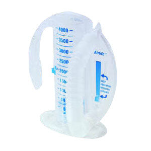 AirLife Volumetric Incentive Spirometer with One-Way Valve, 4000 mL Capacity 1 Each