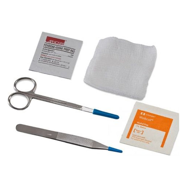 Presource Suture Removal Kit with Sharp Scissors and Metal Forceps 1 Each