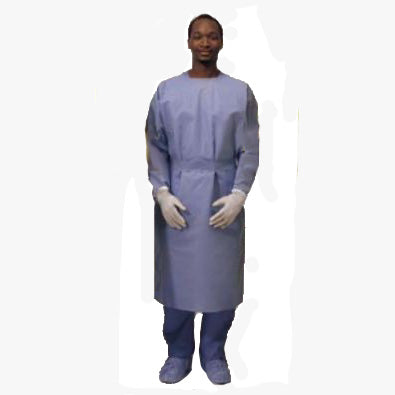 Surgical Procedure Gown, Non-Sterile, Universal Size, Blue 10 Pack