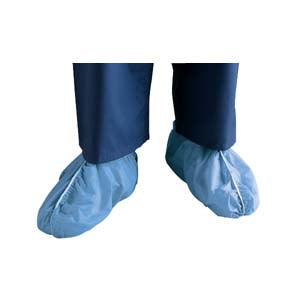 Fluid-Resistant Dura-Fit, Anti-Skid SMS Shoe Covers, X-Large 100 Box