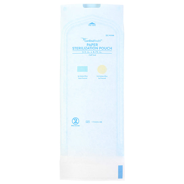Cardinal Health Paper Sterilization Pouch, Self Seal, Steam/EO Gas, 3.5" x 8.75" 200 Box