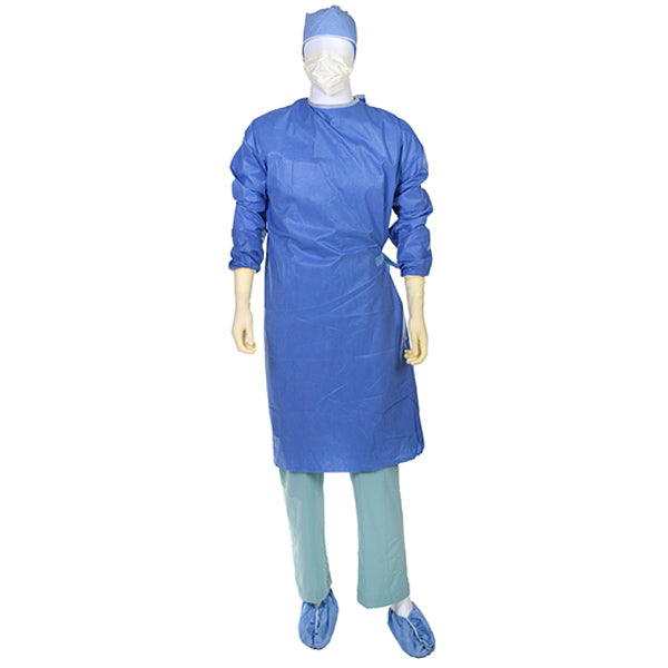 Non-Reinforced Surgical Gown RoyalSilk, Adult Large, Blue, Sterile, AAMI Level 3 1 Each