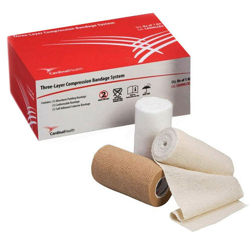 Cardinal Health Three-Layer Compression Bandage System 1 Box